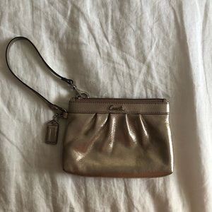 Gold Coach wristlet